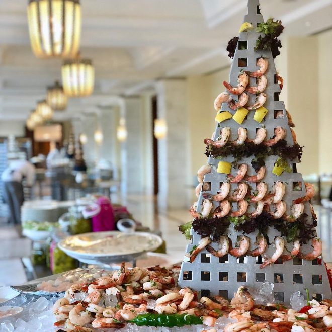 بوفيه عرس من المأكولات البحرية