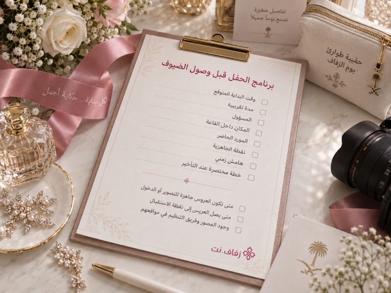 حفل الزواج السعودي: ترتيب الفقرات من استقبال الضيوف إلى الختام
