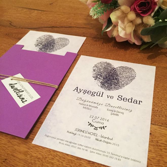 دعوة مع بصمة الاصبع