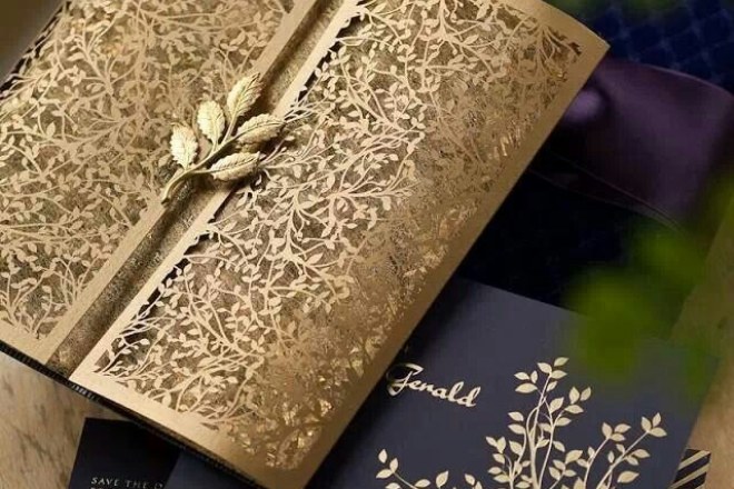 كروت زواج من المعدن