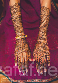 نقش هندي ناعم على طول اليد