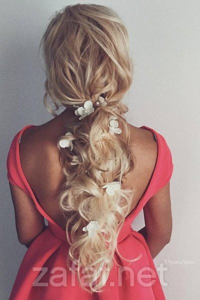 تسريحة بالورد